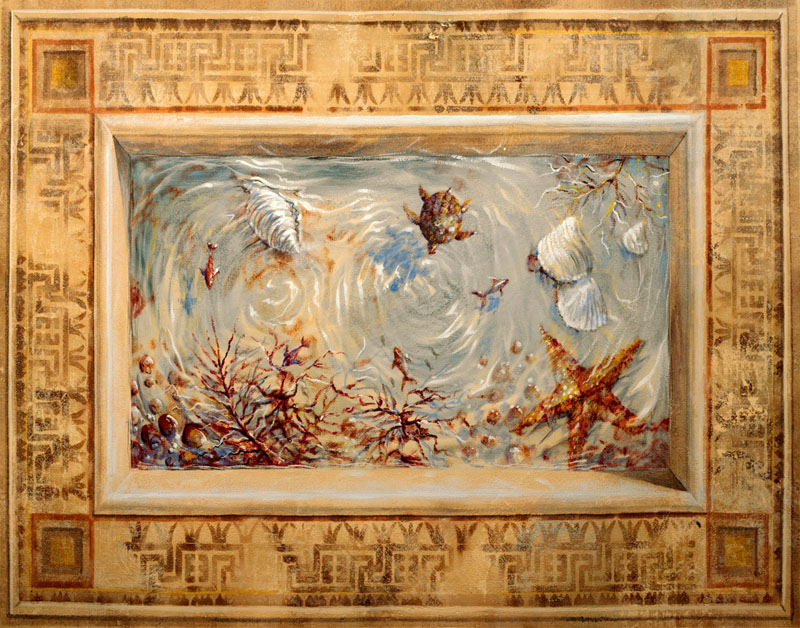 Affresco Acquario con Pesci